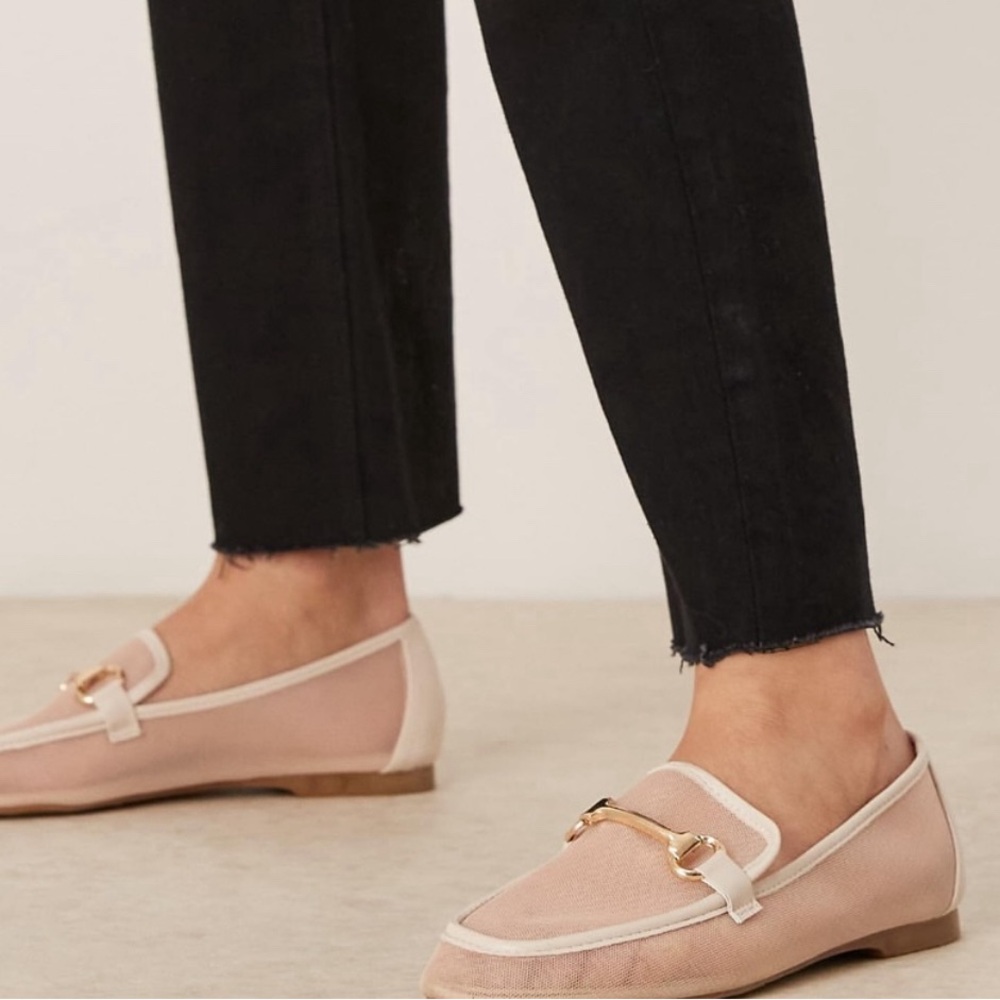 Mesh Loafers with Gold Accent